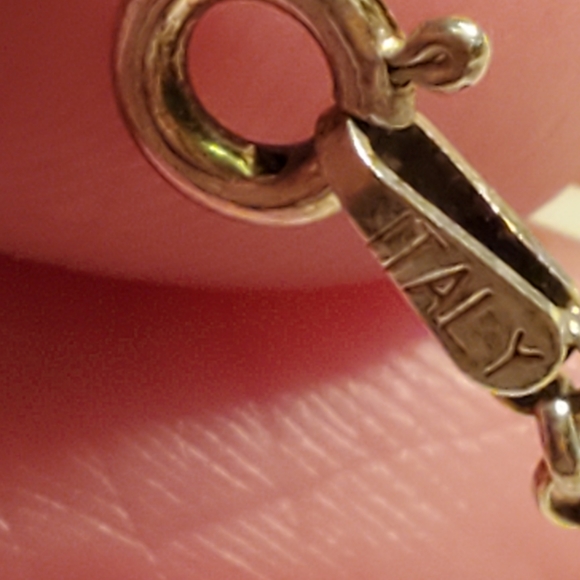 Vintage Marquee Gemstone Heart 925 With 925 Italy Chain - Picture 6 of 9